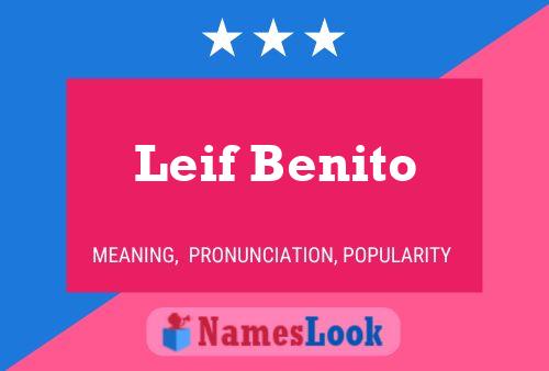 Poster del nome Leif Benito