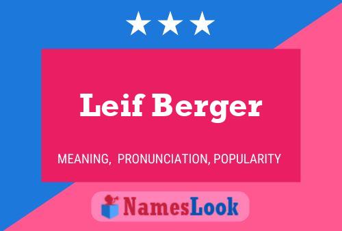 Poster del nome Leif Berger