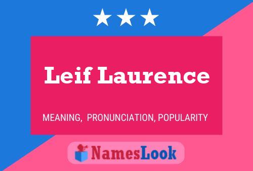 Poster del nome Leif Laurence