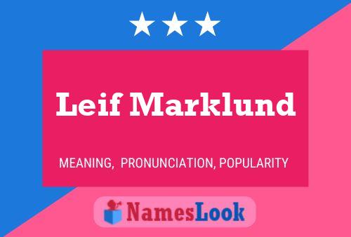 Poster del nome Leif Marklund