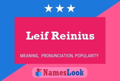 Poster del nome Leif Reinius