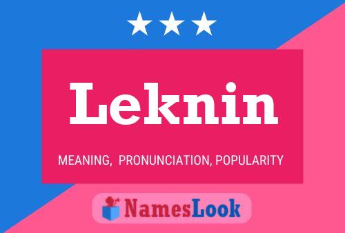 Poster del nome Leknin