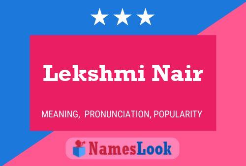 Poster del nome Lekshmi Nair