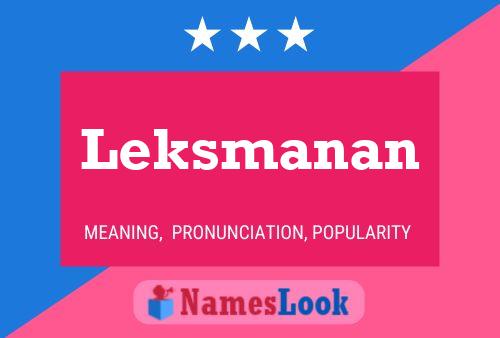 Poster del nome Leksmanan