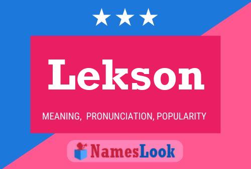 Poster del nome Lekson