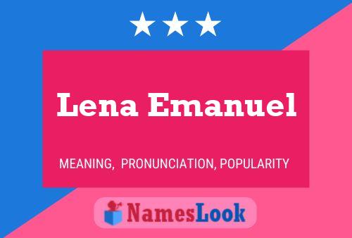 Poster del nome Lena Emanuel