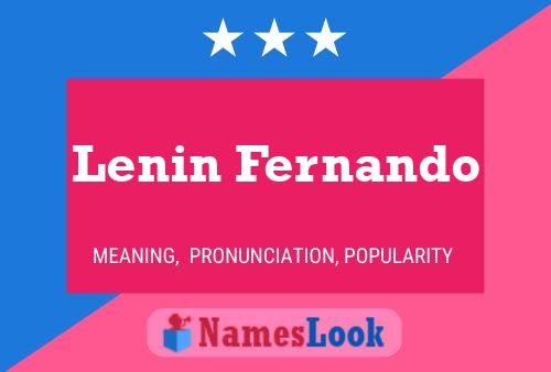 Poster del nome Lenin Fernando