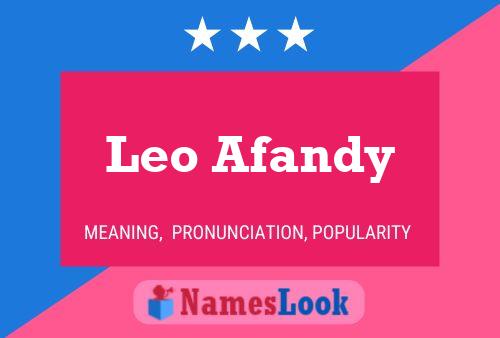 Poster del nome Leo Afandy