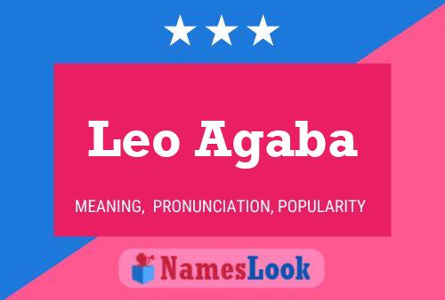 Poster del nome Leo Agaba