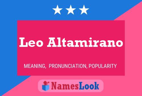 Poster del nome Leo Altamirano