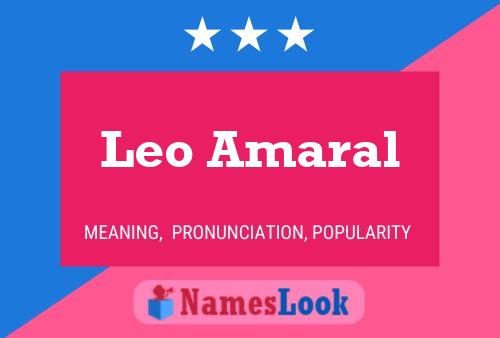 Poster del nome Leo Amaral