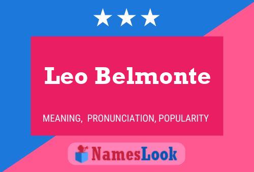 Poster del nome Leo Belmonte