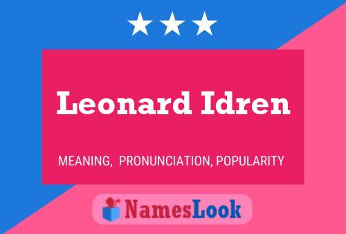 Poster del nome Leonard Idren