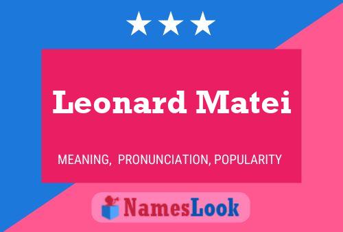 Poster del nome Leonard Matei