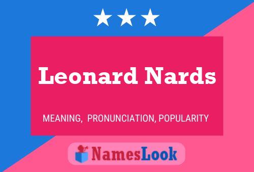 Poster del nome Leonard Nards