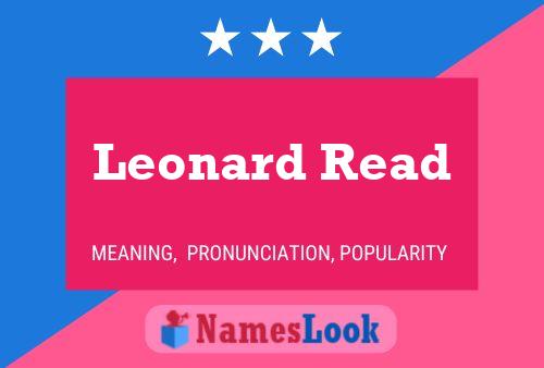 Poster del nome Leonard Read