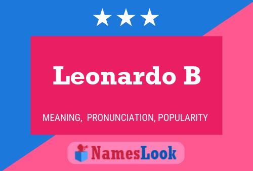 Poster del nome Leonardo B