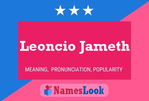 Poster del nome Leoncio Jameth