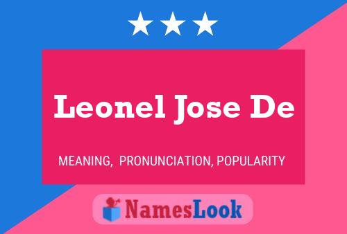 Poster del nome Leonel Jose De