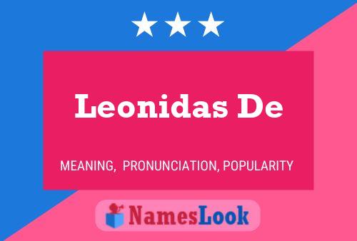 Poster del nome Leonidas De