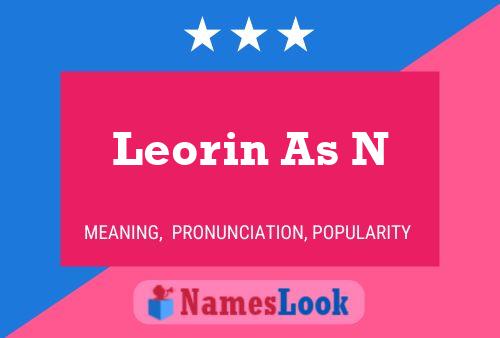 Poster del nome Leorin As N