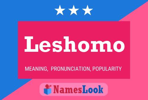 Poster del nome Leshomo