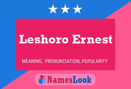 Poster del nome Leshoro Ernest