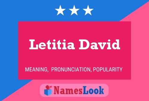 Poster del nome Letitia David