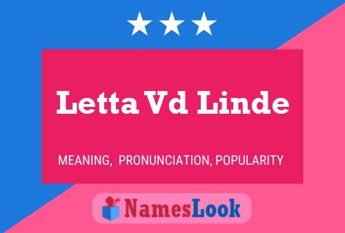 Poster del nome Letta Vd Linde