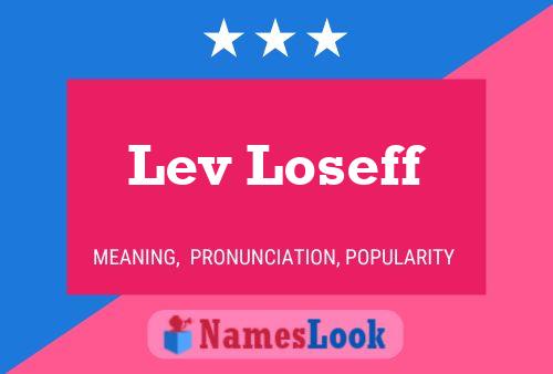 Poster del nome Lev Loseff