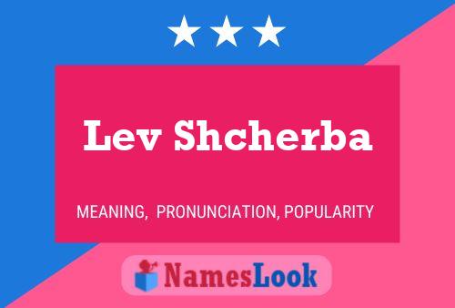 Poster del nome Lev Shcherba