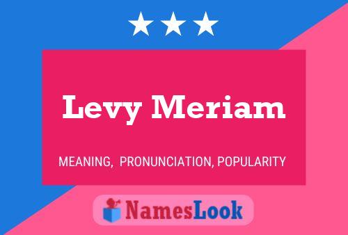 Poster del nome Levy Meriam