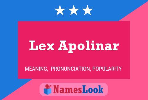 Poster del nome Lex Apolinar