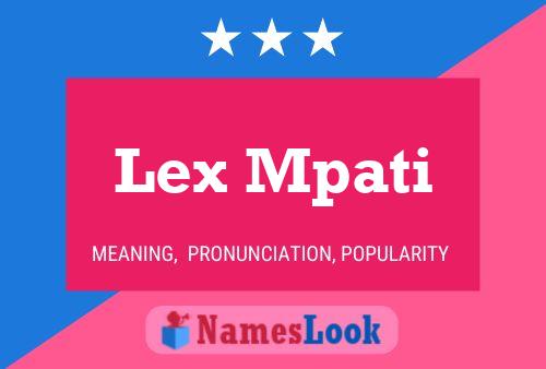 Poster del nome Lex Mpati