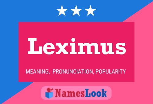 Poster del nome Leximus