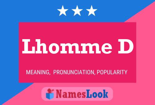 Poster del nome Lhomme D