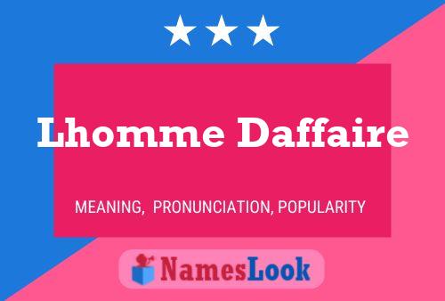 Poster del nome Lhomme Daffaire