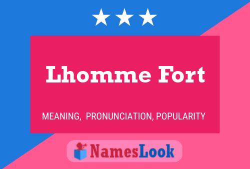 Poster del nome Lhomme Fort