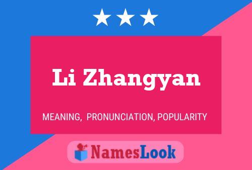 Poster del nome Li Zhangyan