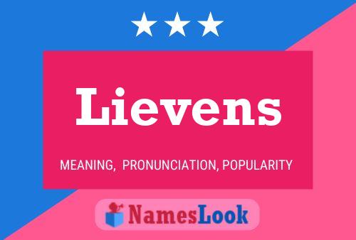 Poster del nome Lievens