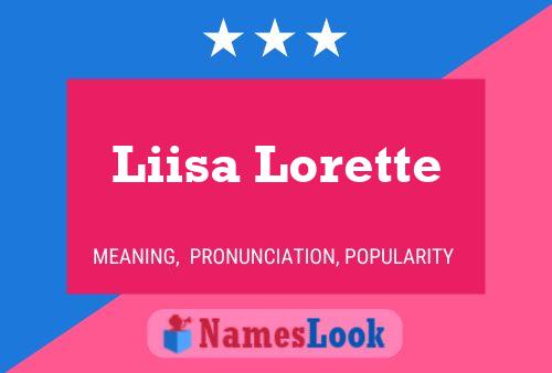 Poster del nome Liisa Lorette