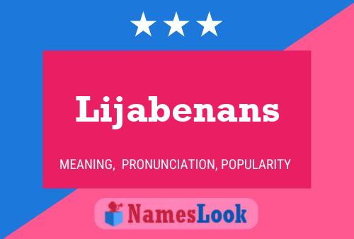 Poster del nome Lijabenans