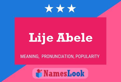 Poster del nome Lije Abele