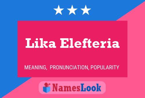 Poster del nome Lika Elefteria