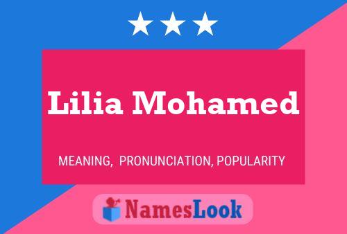 Poster del nome Lilia Mohamed