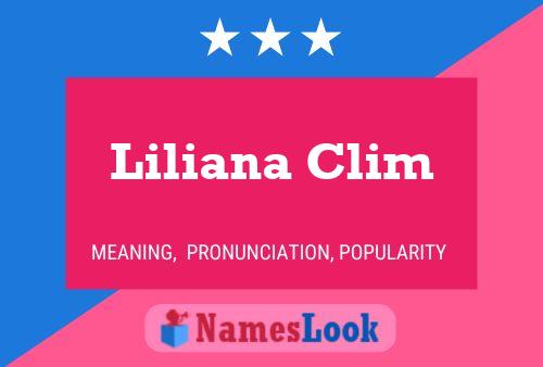 Poster del nome Liliana Clim