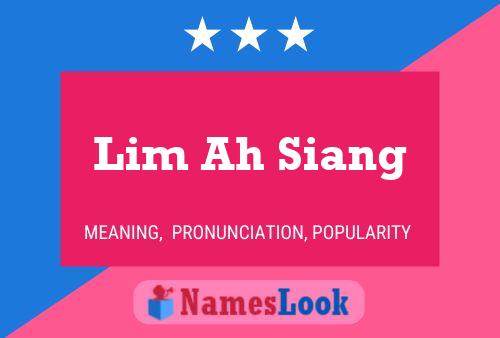 Poster del nome Lim Ah Siang