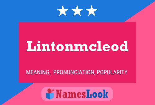 Poster del nome Lintonmcleod