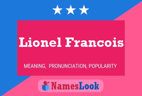 Poster del nome Lionel Francois