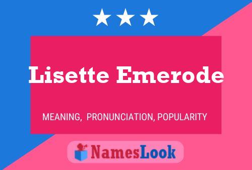 Poster del nome Lisette Emerode